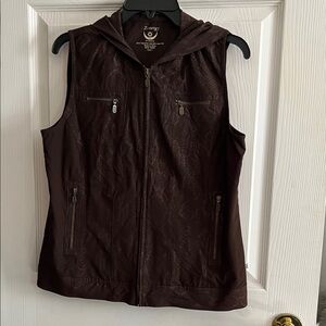 Zenergy Women's Brown Hooded Vest